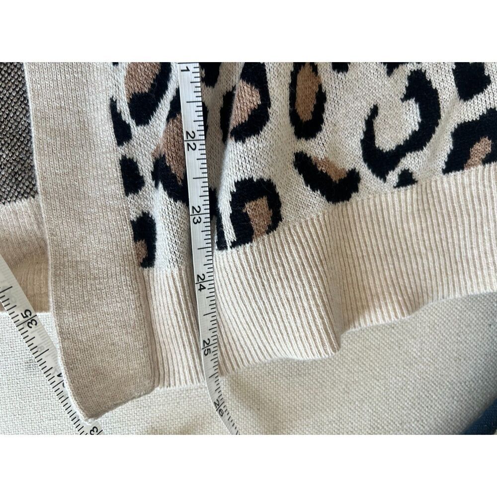 CROFT & BARROW - LEOPARD PRINT CARDIGAN - SIZE PL - Picture 5 of 6